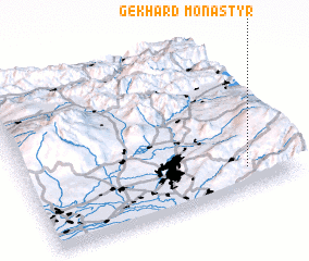 3d view of Monastyrʼ Gekhard